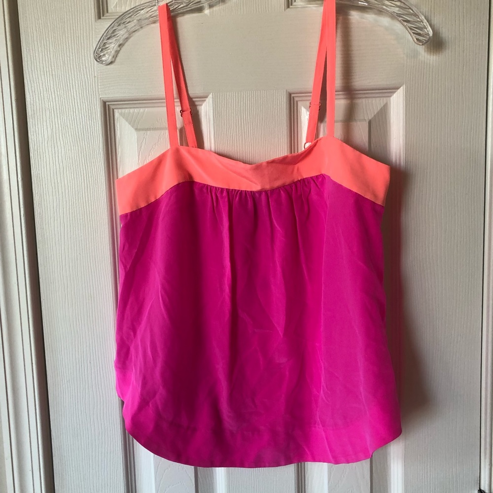 HP Anthropologie pink silk blouse size 00